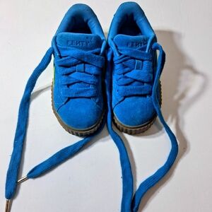 Fenty Beauty Kids Blue Suede Sneakers